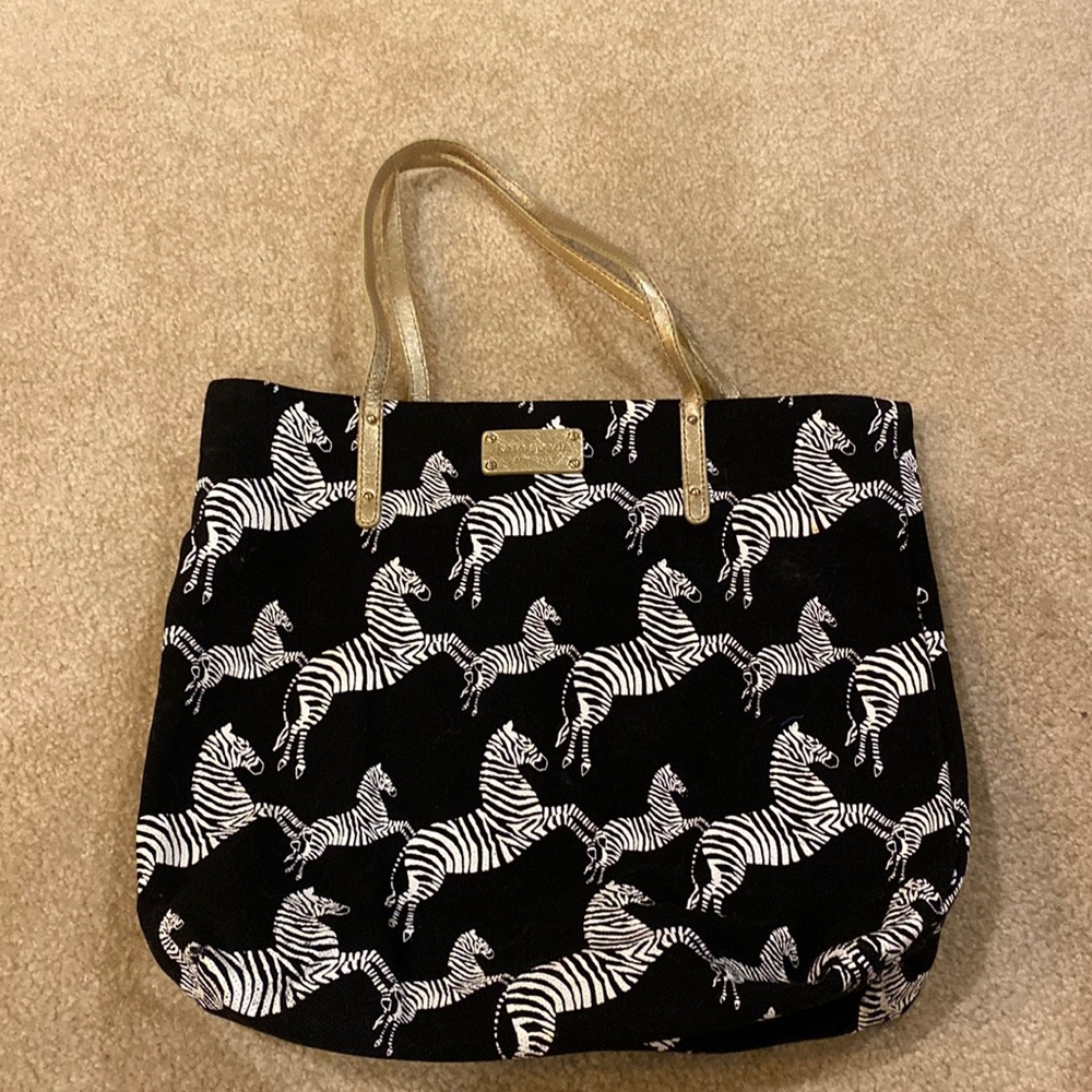 kate spade zebra print gently used tote